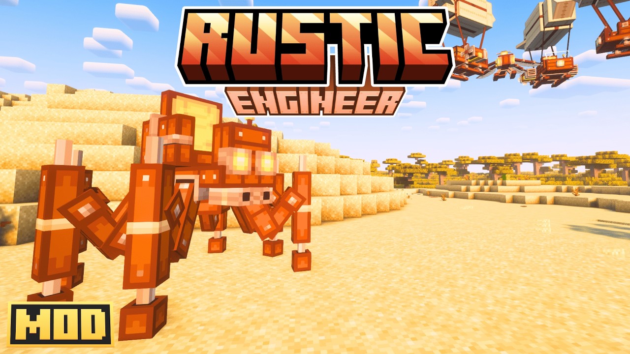 Rustic Engineer | Полная демонстрация мода Minecraft (1.20.1), самый блестящий простой технически...