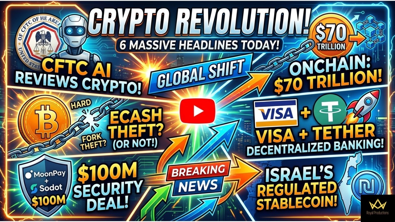 $70 Trillion On-Chain?! Visa, Bitcoin Drama, & Israel&rsquo;s Digital Shekel