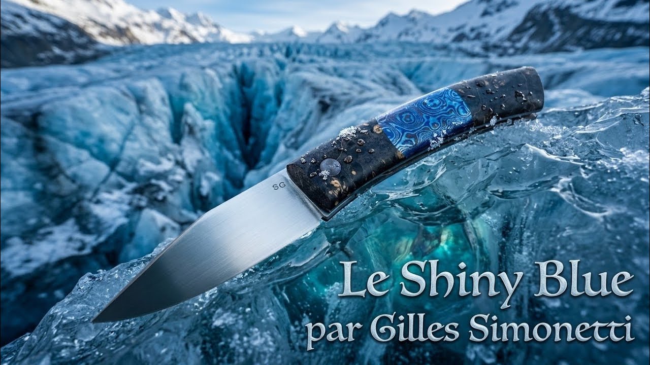 Le Shiny Blue par Gilles Simonetti : un couteau étonnamment aérien grace à son poids plume 🪶 