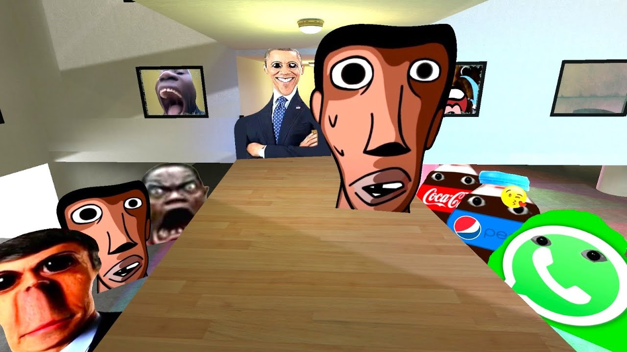 Семья Гуфи Ах, семья Обунга и злой Мунчи из мультивселенной Nextbot Gmod