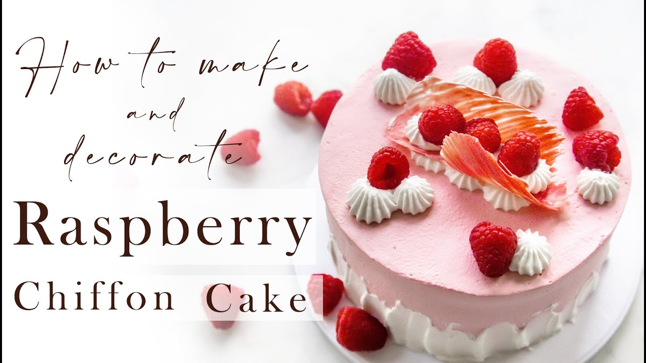 Raspberry chiffon cake tutorial | Raspberry Whipped Cream | 6” Raspberry Cake | 6