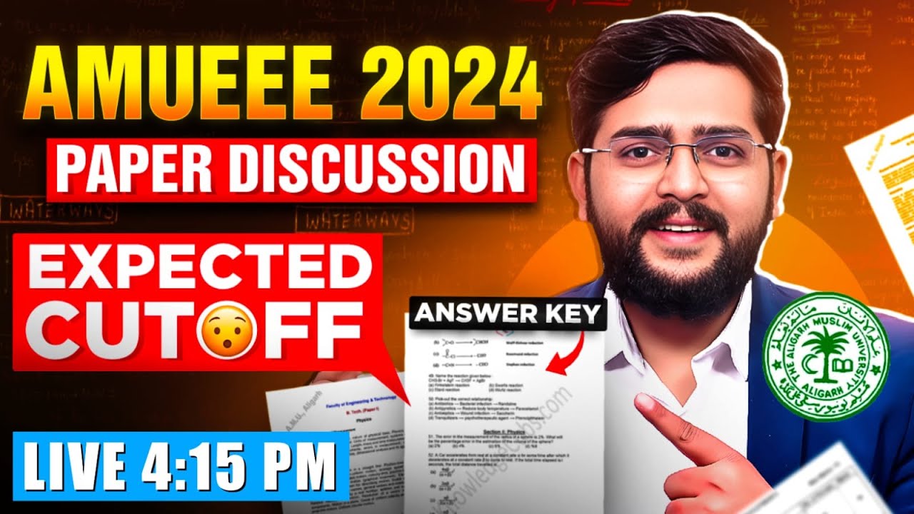 AMU Btech live paper solution |Physics part by stbg |AMUEEE 2024 Answer key AMU Btech 2024  solution