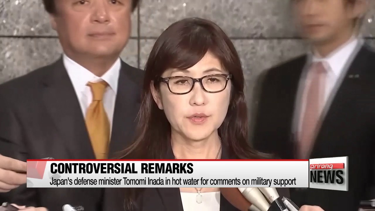 Japan's defense minister in hot water for comments on military support