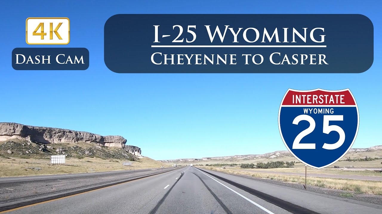 4K Ultra HD Dash Cam: I-25 North Cheyenne to Casper Wyoming