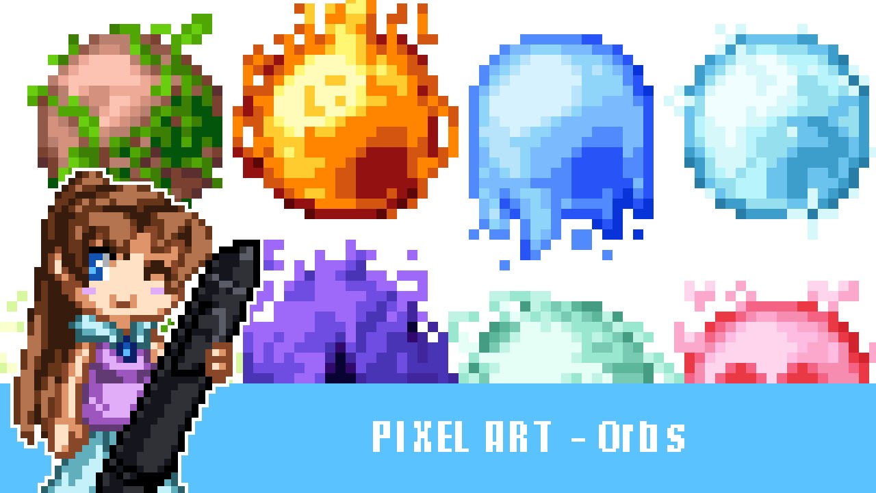 Speedart: Personal Study - Pixel orbs [Photoshop]