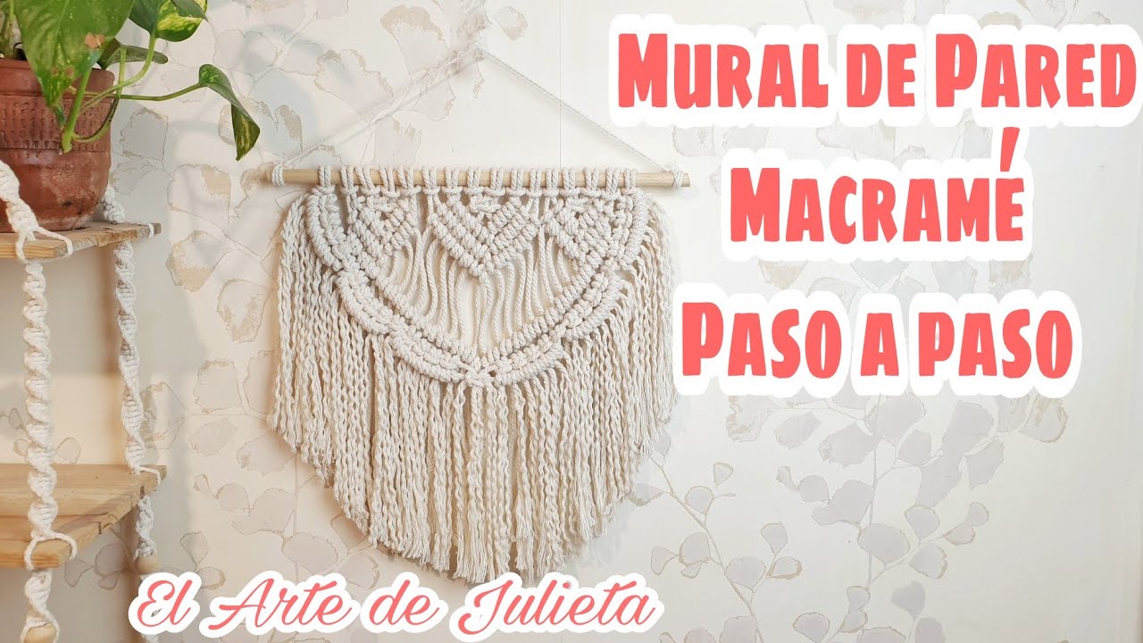 DIY MACRAME  Tapiz de Macramé principiantes paso a paso