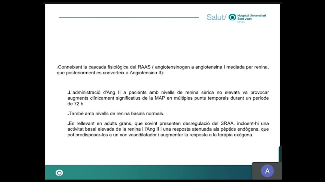 Angiotensin II for Refractory Septic Shock - Dr. Joana Domingo Marco