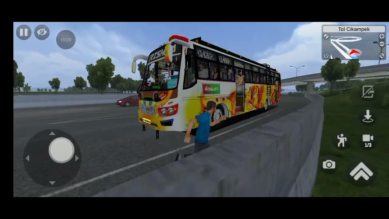 Krishna bus driving in bus simulator Indonesia 