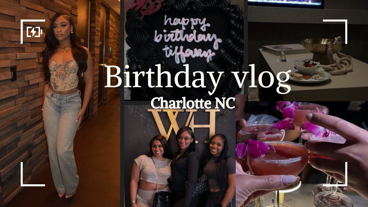 CHARLOTTE NC Birthday Vlog| Girl trip| Stats lounge, Wood house day spa, steak 48, etc