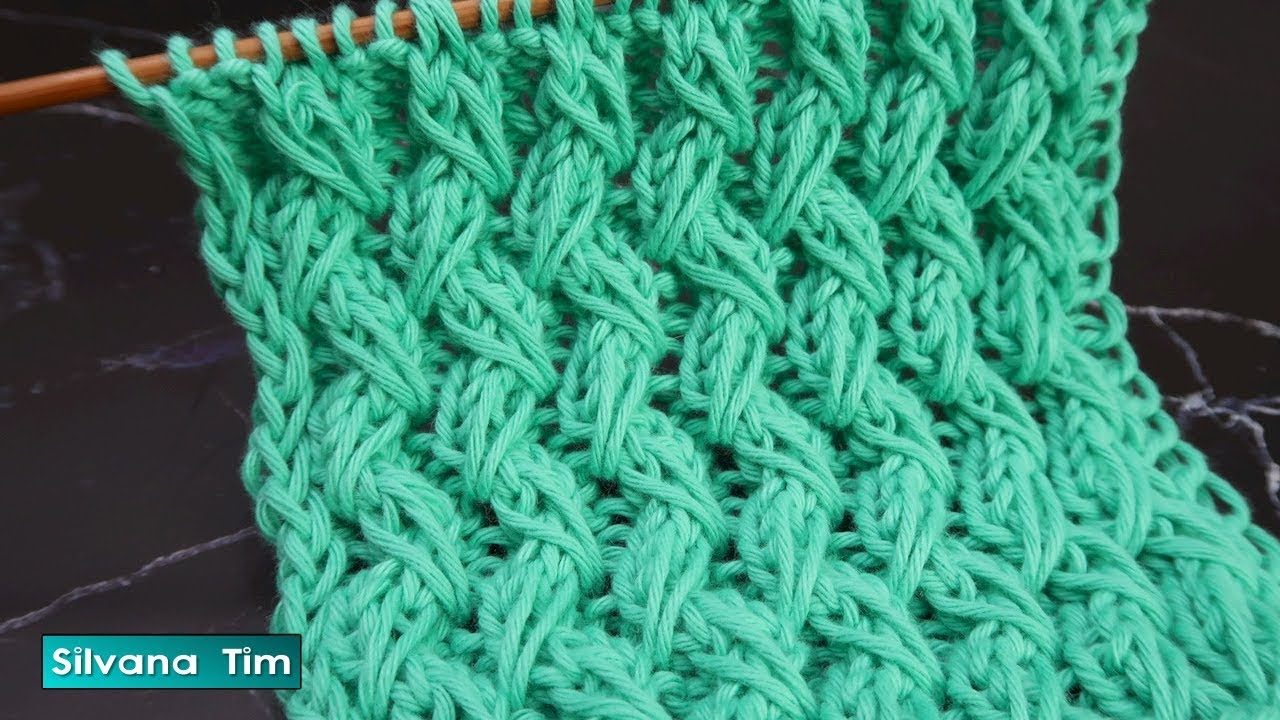 Puntos a Palillos. Muy Bonita Puntada a dos agujas ZIGZAG con PUNTOS ESTIRADOS / tejido # 937