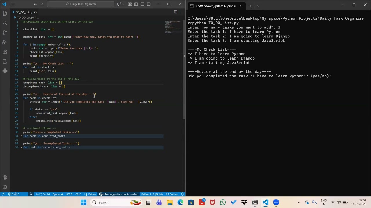To Do List In Python