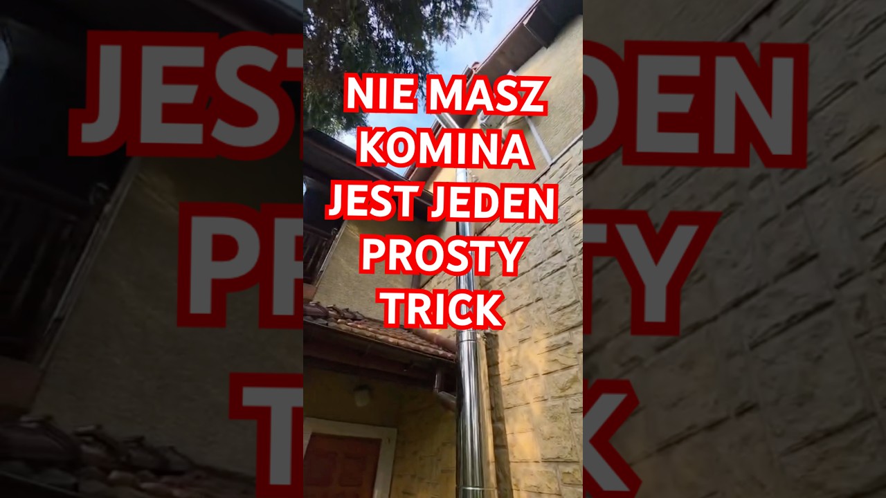 Zewnętrzny komin do kotła na drewno #ogrzewanie
