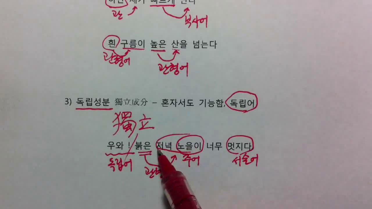 [우프 국어]  국어 문법 1 강 - 문장성분, 9품사, 체언 , 용언