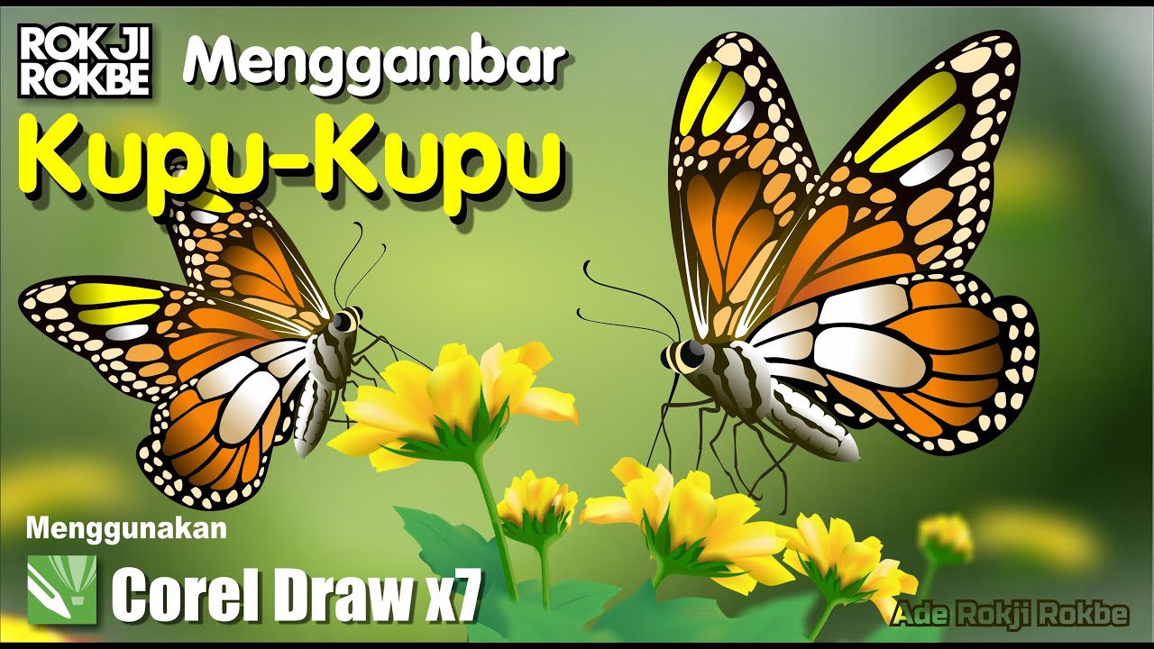 Cara Membuat Gambar Kupu-kupu Vector Menggunakan CorelDraw x7 (Speed Drawing)