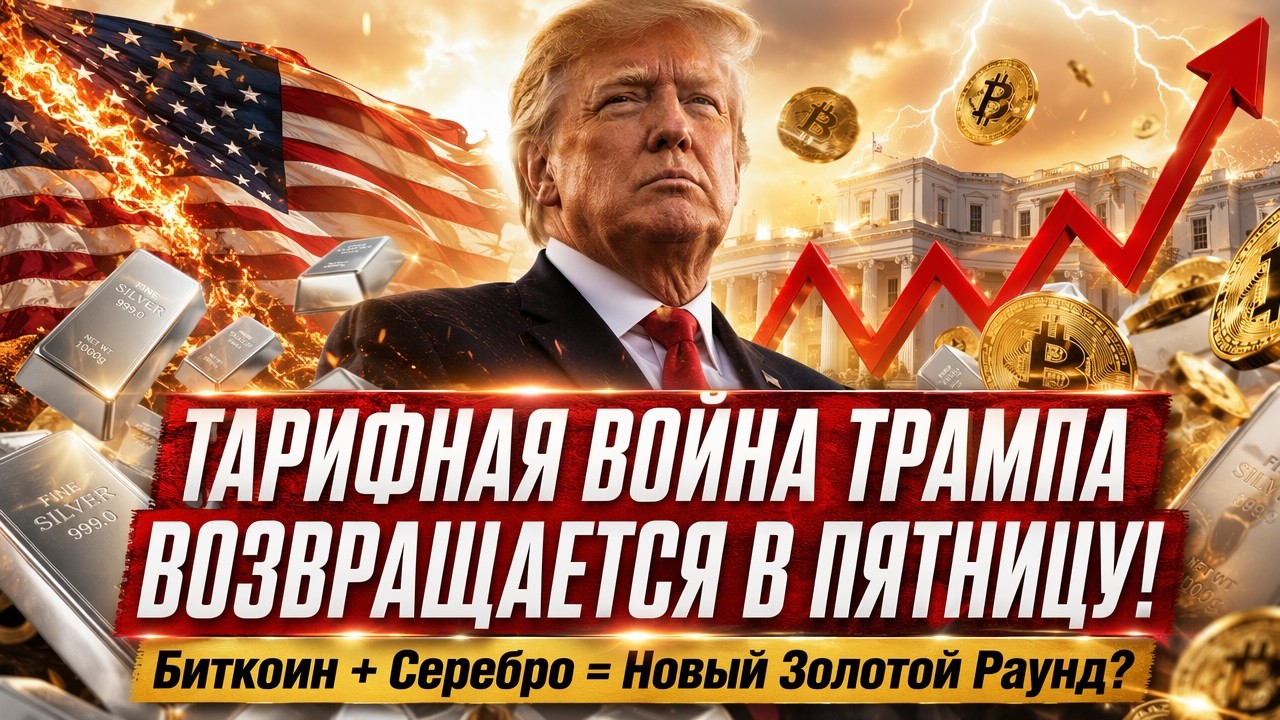 ТАРИФНАЯ ВОЙНА ТРАМПА ВОЗВРАЩАЕТСЯ В ПЯТНИЦУ! Биткоин + Серебро = Новый Золотой Раунд?
