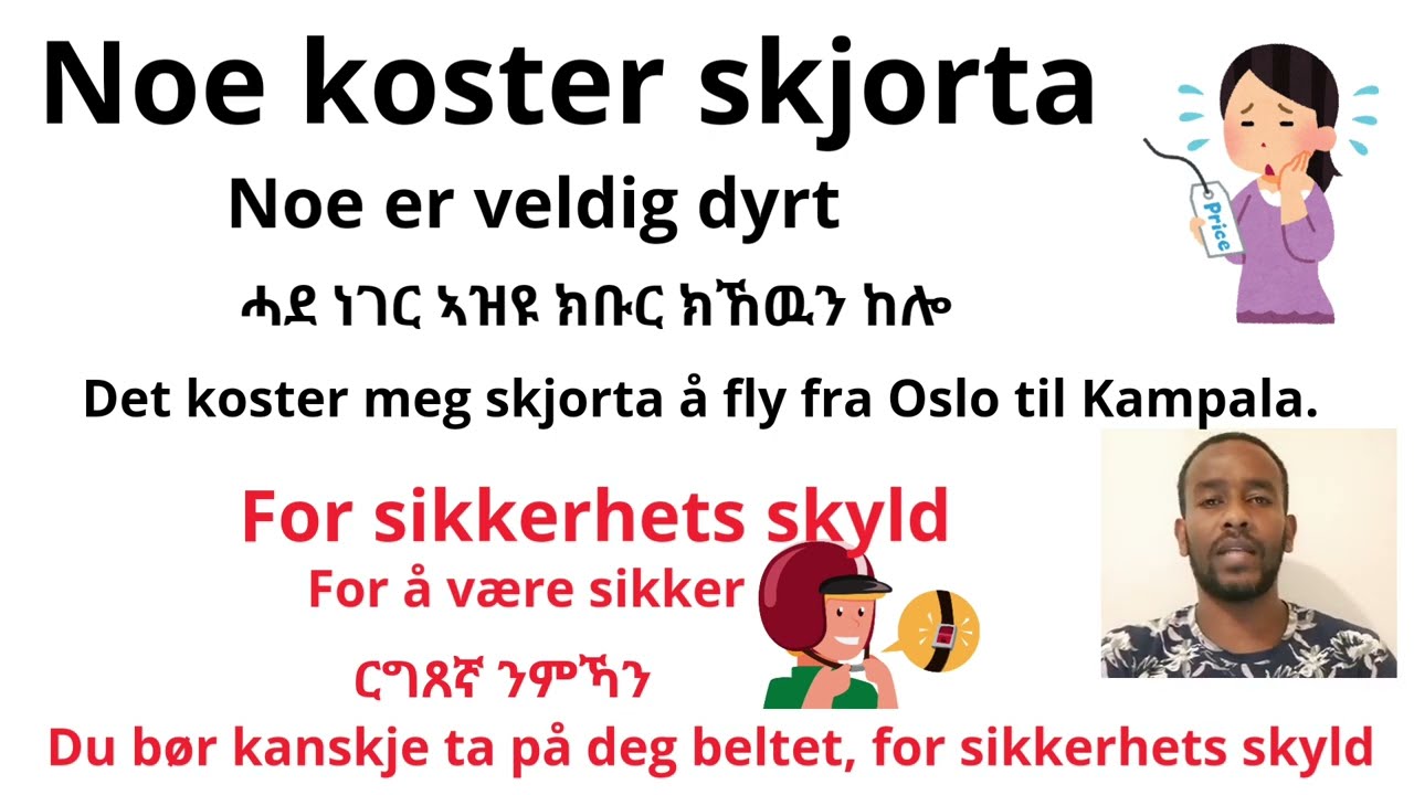 Norsk-tigrigna- Uttrykk (  ምስላታት)