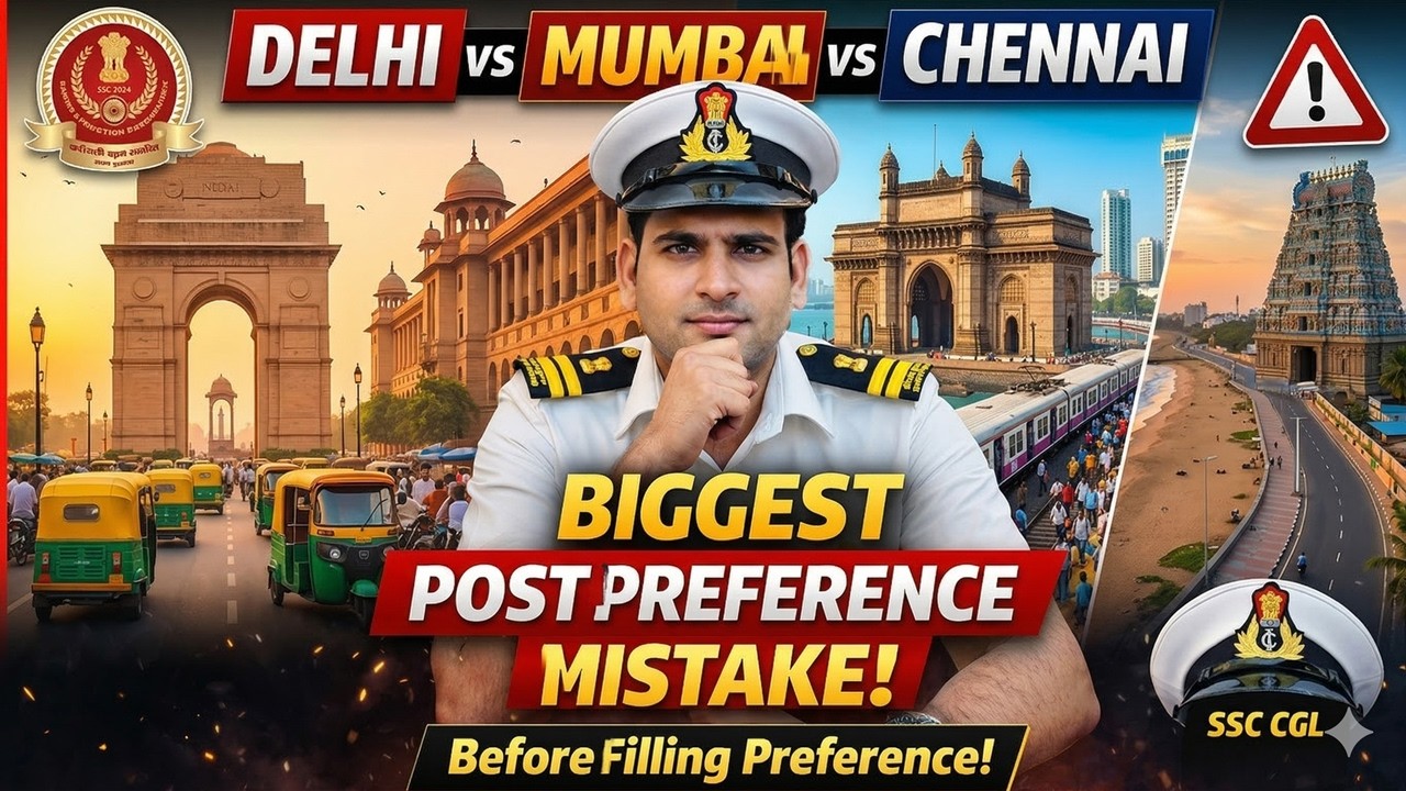 &ldquo;SSC CGL Post Preference: Delhi vs Mumbai vs Chennai | Biggest Mistake Aspirants Make!&rdquo;#ssc #ssccgl