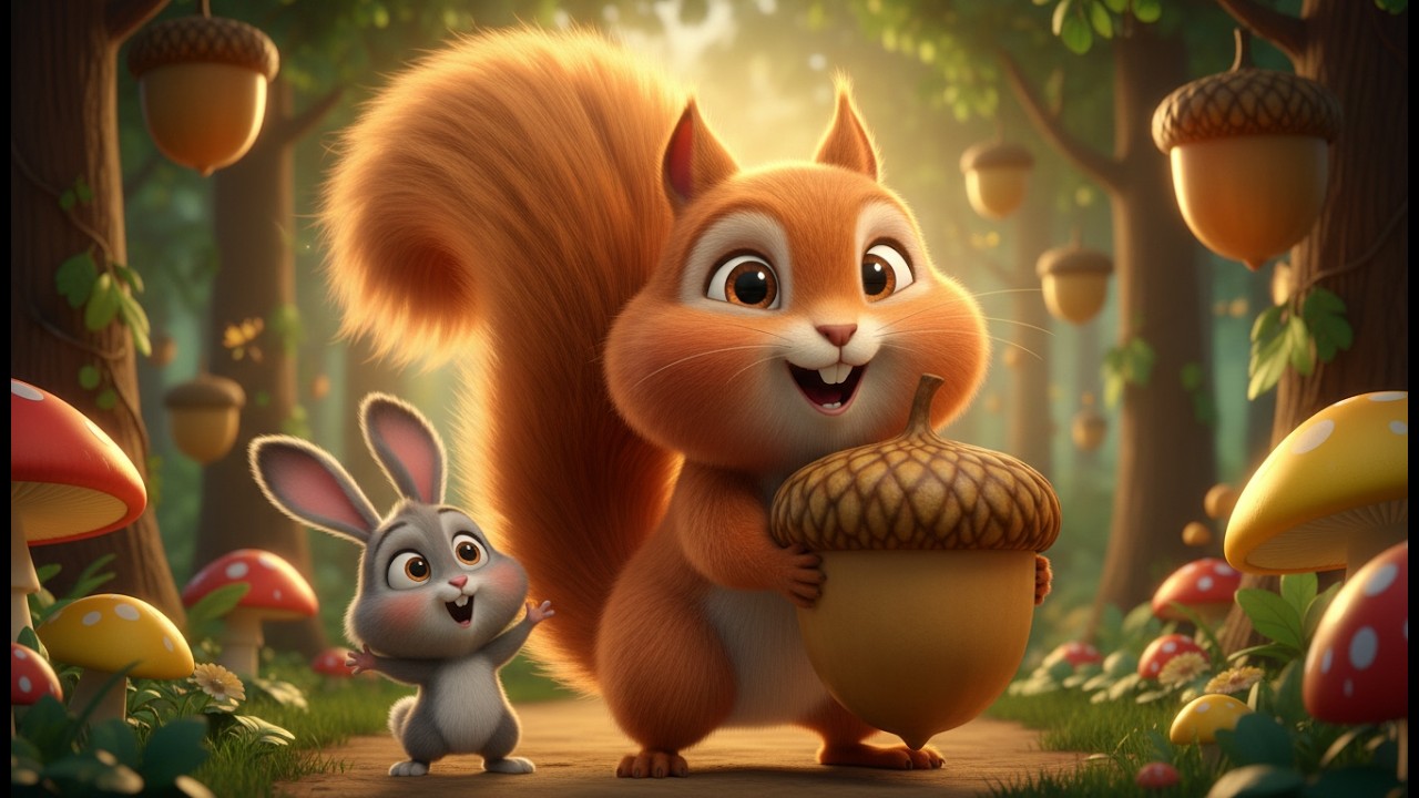 🐿️ Lo Scoiattolino Saltellante | Canzone per Bambini Allegra nel Bosco 🌰🌈
