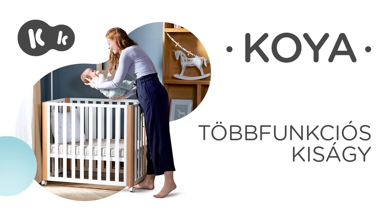 Kinderkraft KOYA 4 az 1-ben kiságy | babaöböl | kis- és nagyágy | járóka