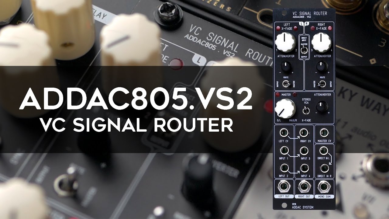 MIX, PAN, VCA, X-FADE | ADDAC System - ADDAC805.VS2 VC Signal Router