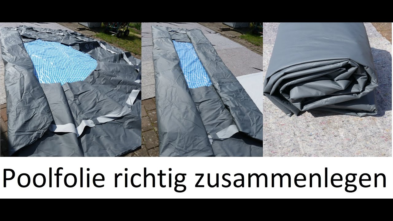 Pool  Folie rund Intex richtig zusammenlegen, Frame pool, Badepool, Tipp, Trick, DiY, Abbau Aufbau