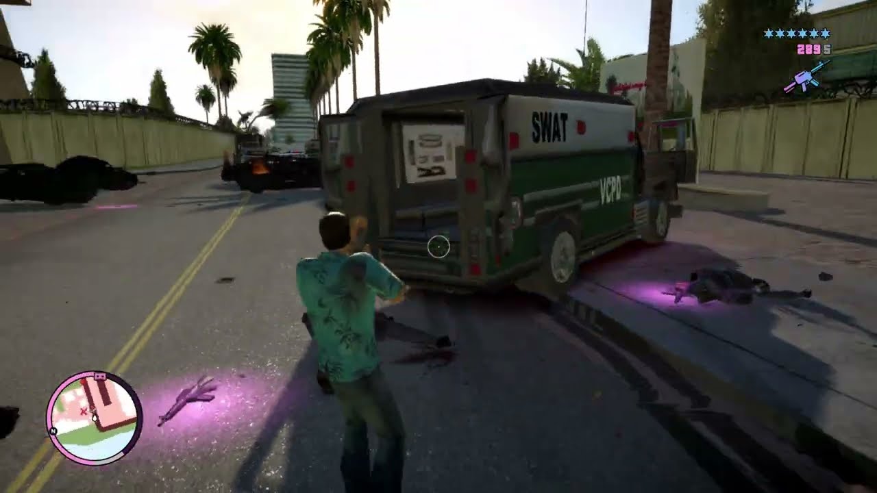 GTA Vice City Nextgen Edition Army Base Assassination Turns Into Police War + Six Star Escape!
