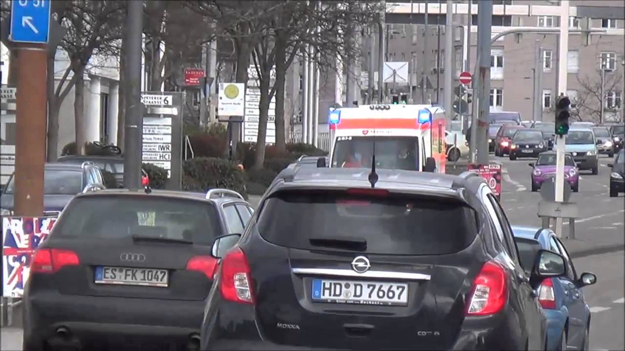 Einsatzfahrt RTW MHD Wiesloch