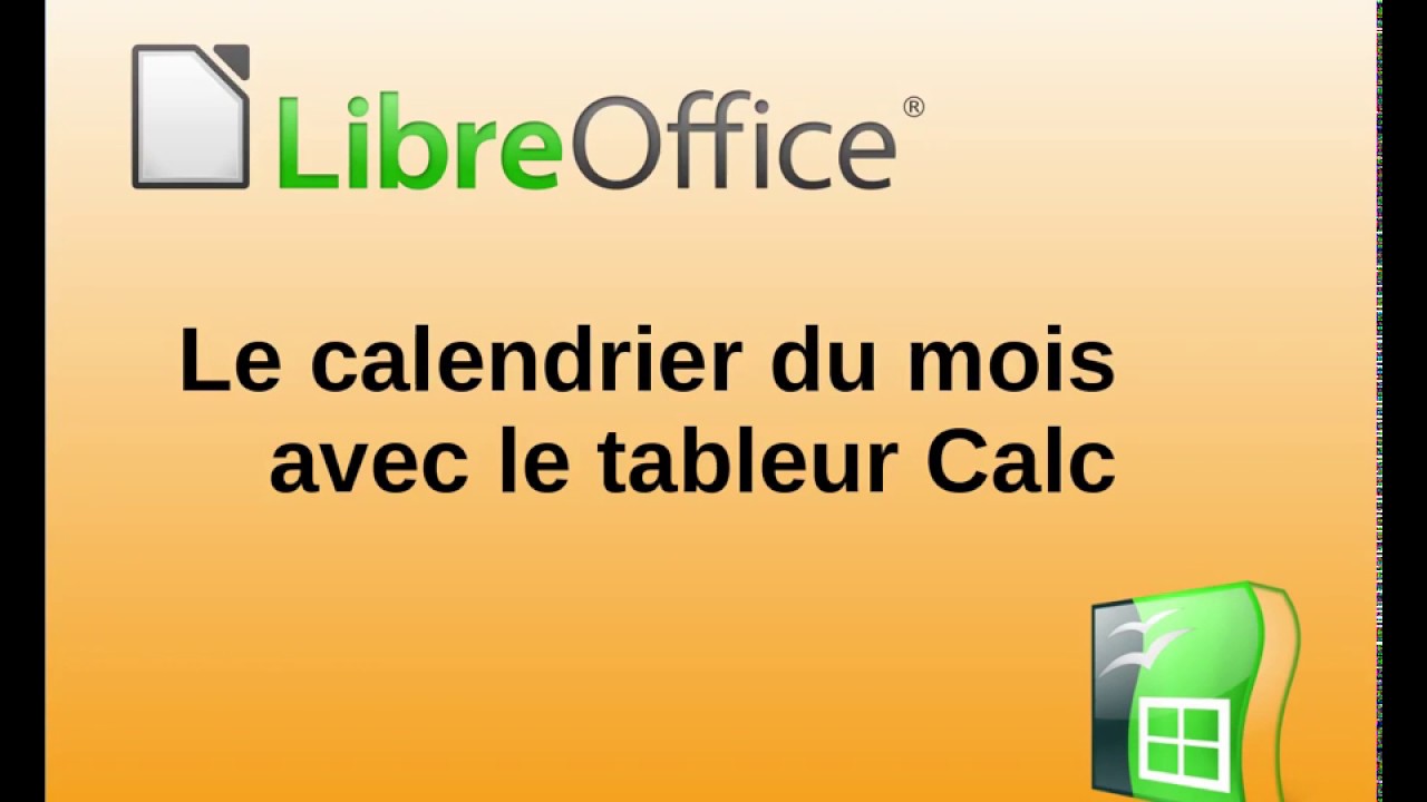 Création d'un calendrier mensuel avec LibreOffice Calc