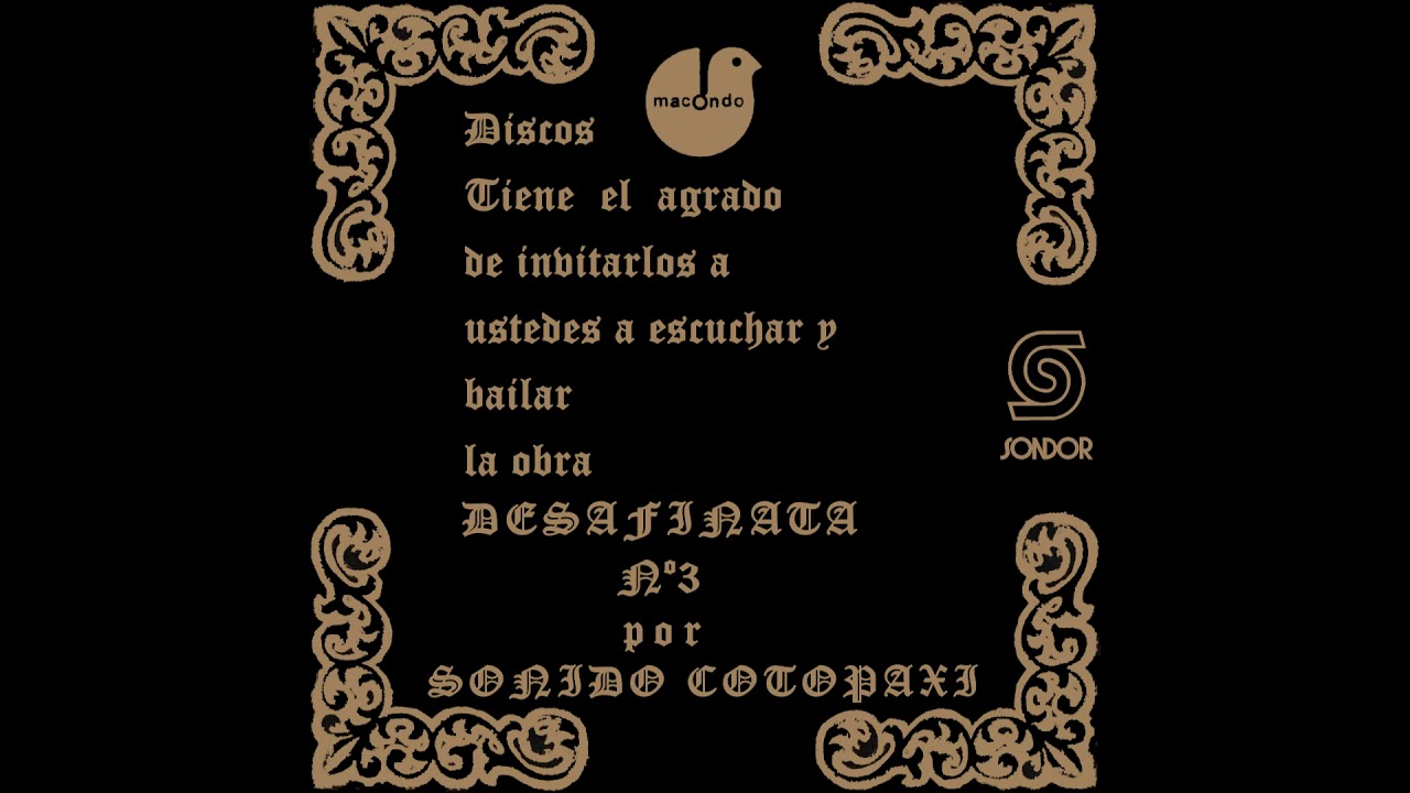 🎧SONIDO COTOPAXI - Desafinata Nº3 (1978) [📀Calidad SONDOR]