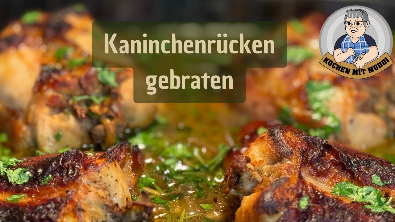 Kaninchenrücken gebraten