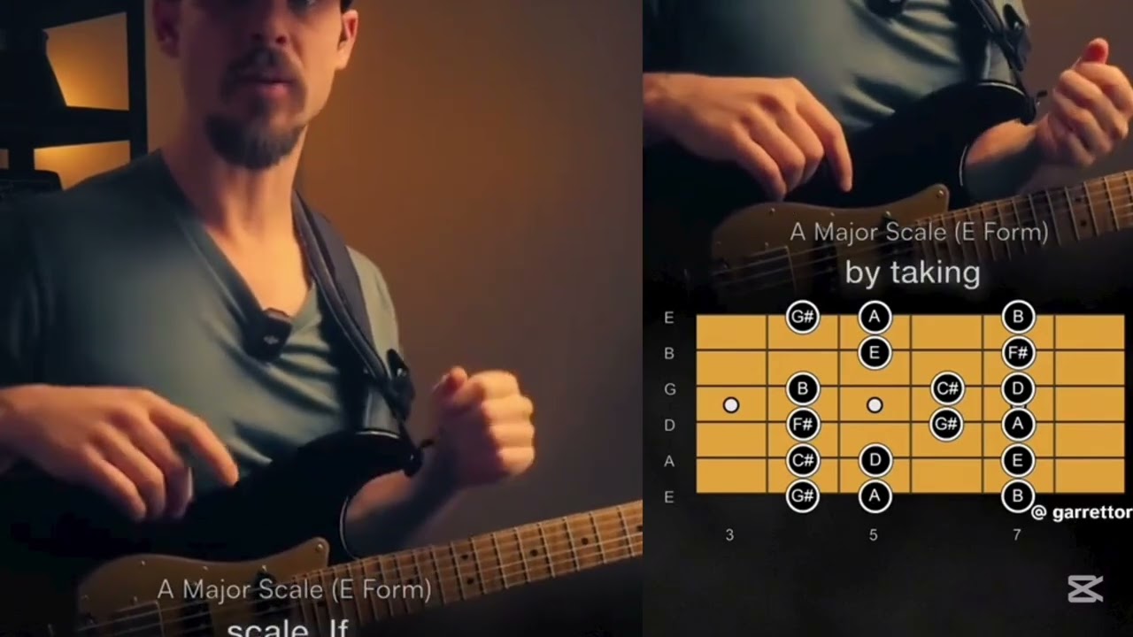 Différent Single Amajor scale pattern