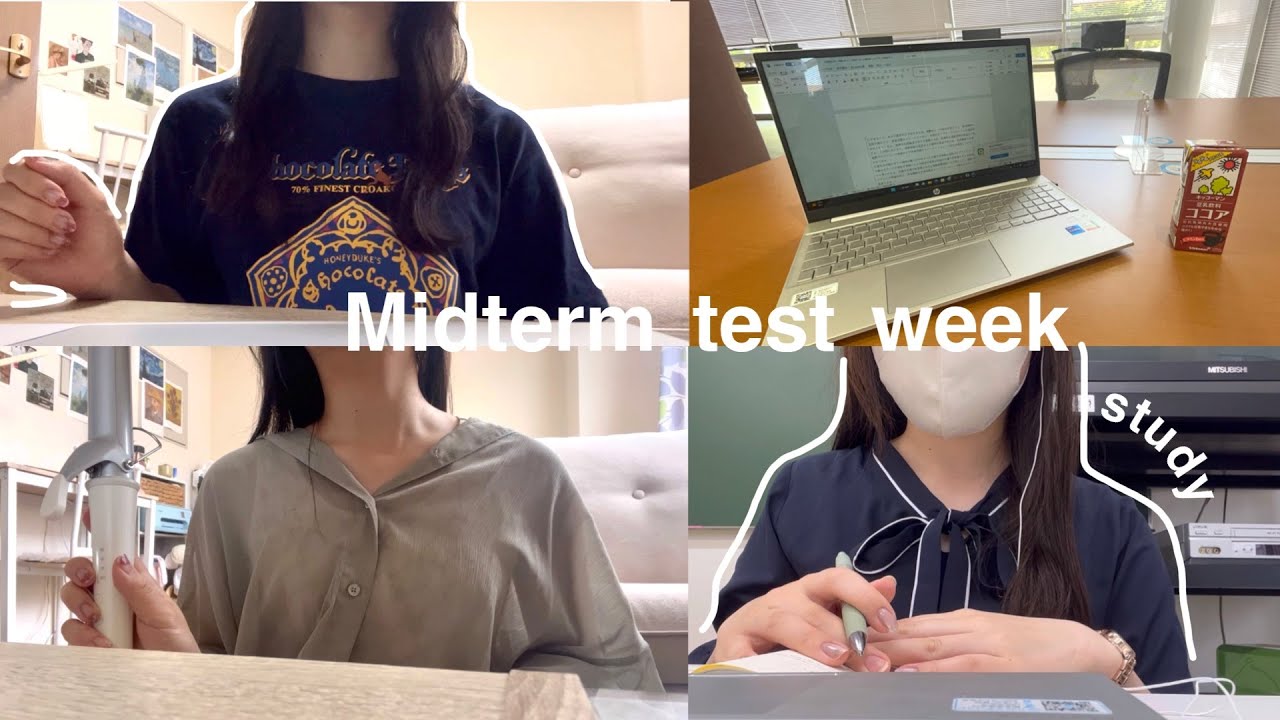 (ENG)【国立大学生】中間テスト当日の過ごし方👩‍🎓テスト4つに追われたテスト週間の記録📝💦