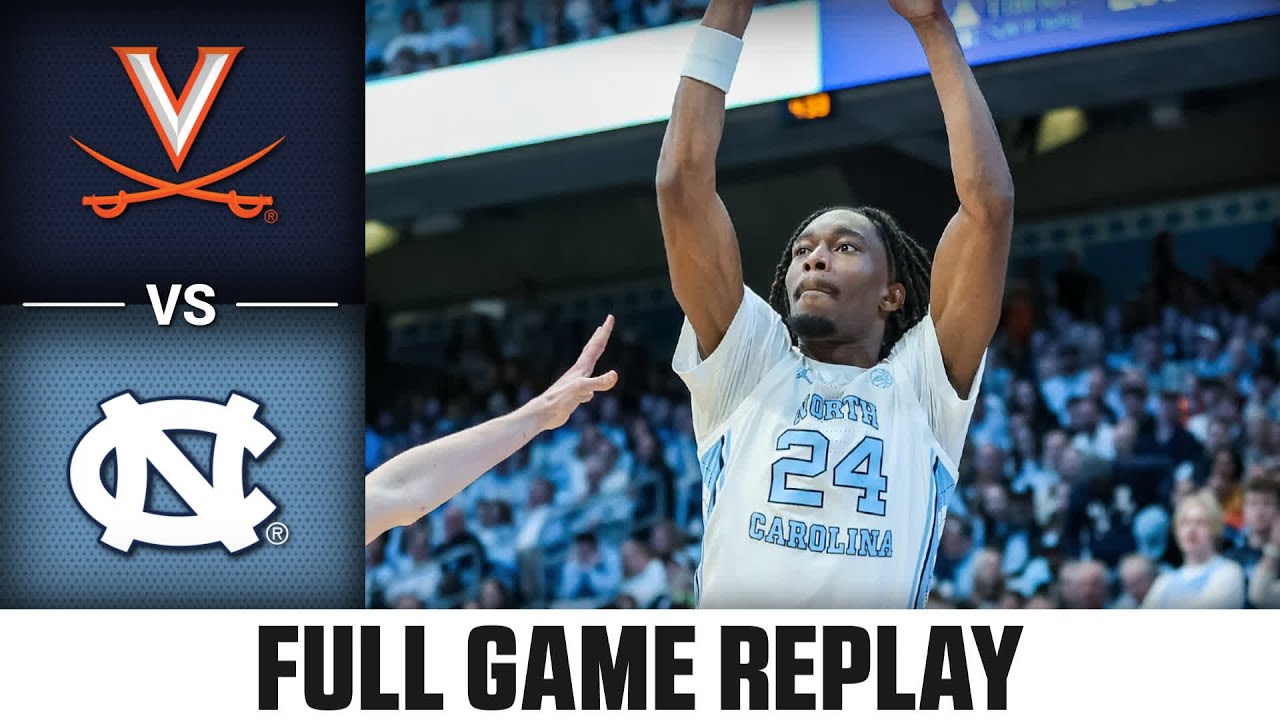 Virginia vs. North Carolina Full Game Replay | 2024-25 ACC Men's Basketball
