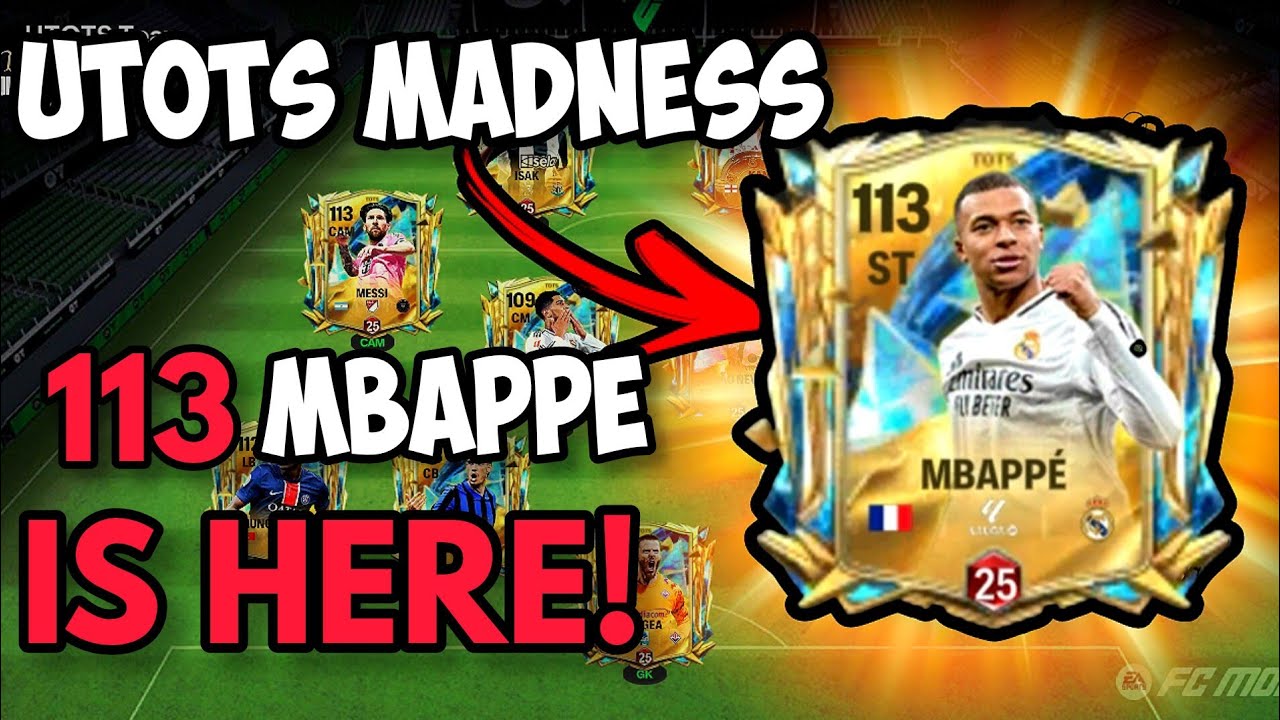 109 OVR UTOTS MBAPPE REVIEW IN FC MOBILE 25 #fcmobile