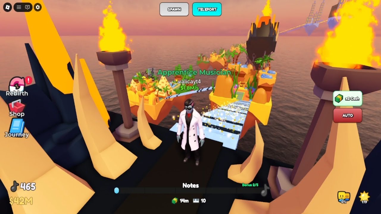 Urc pe scari din pian Roblox