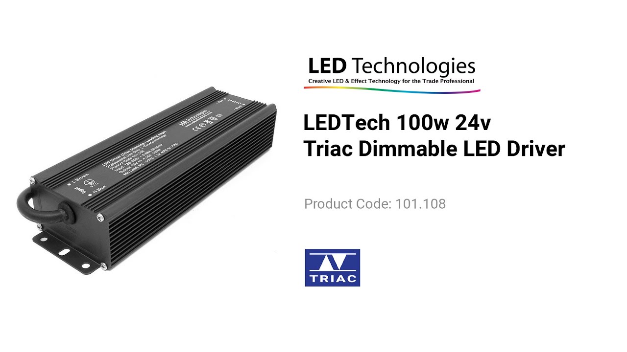 LEDTech 100w 24v Triac Dimmable LED Driver