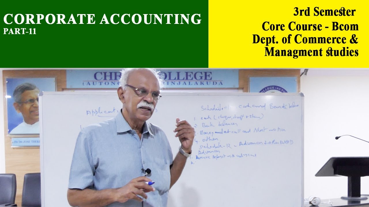 Corporate Accounting | PART 11 | Christ OpenCourseWare