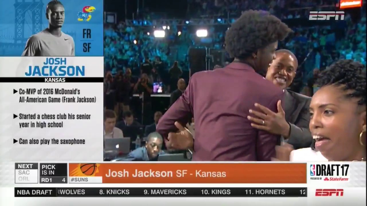 The Phoenix Suns Select Josh Jackson With The #4 Pick In The 2017 NBA Draft