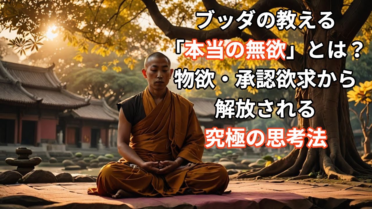 【知らないと損】ブッダの教える「本当の無欲」とは？物欲・承認欲求から解放される究極の思考法