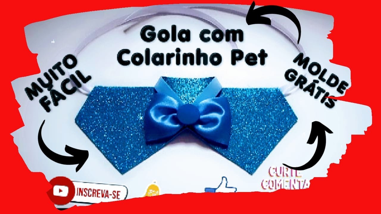 Gola com Colarinho Pet | Molde Grátis | Muito Fácil