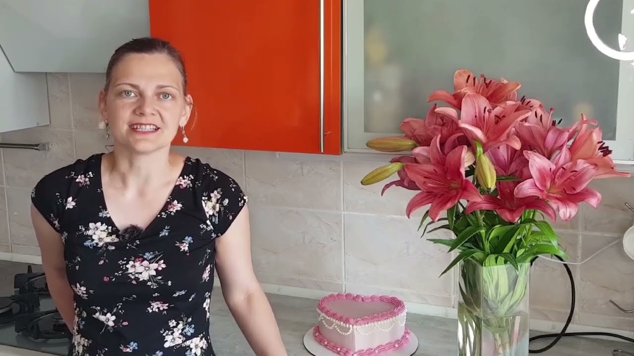Торт сердце из круглого бисквита любого размера