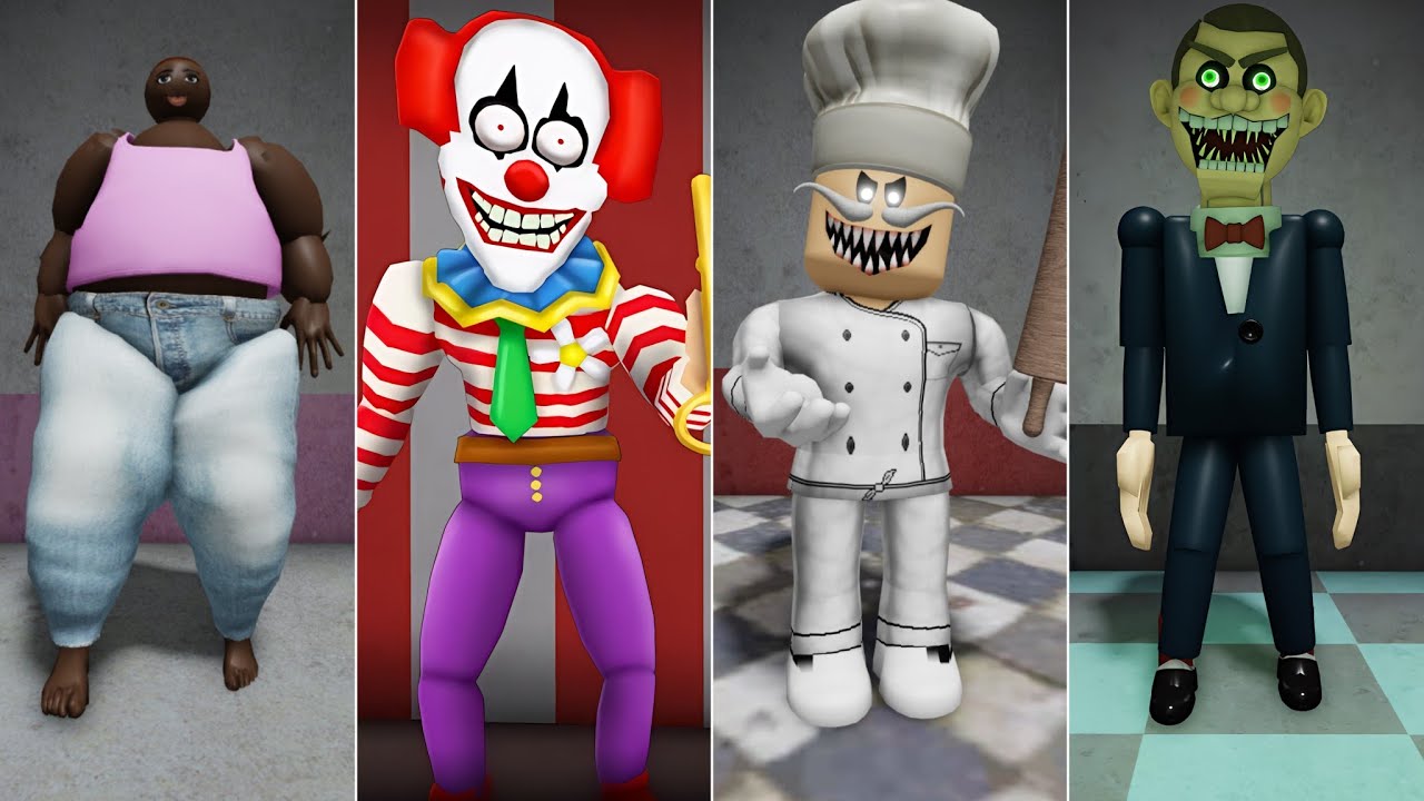 RUN FROM LOVELY PEACHES, EPIC CHOPPER'S CARNIVAL BREAKOUT, RUN FROM MR FUNNY ROBLOX OBBY