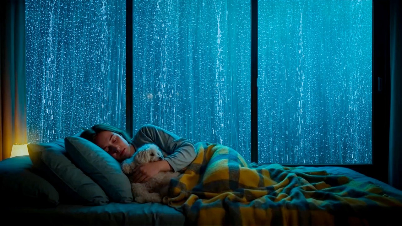 💤 Duerme rápido en 3 minutos con lluvia en tu habitación por la noche | Combate el estrés | ASMR