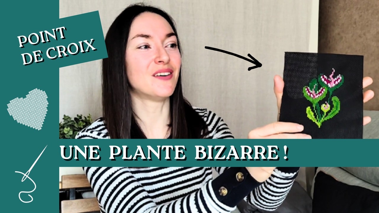 FLOSSTUBE #11 | J’ai brodé une plante carnivore + mes avancées de février