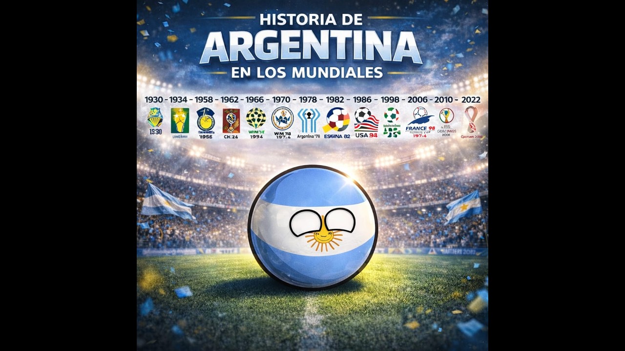 Historia de Argentina En Los Mundiales (1930 - 2026) #countryballs