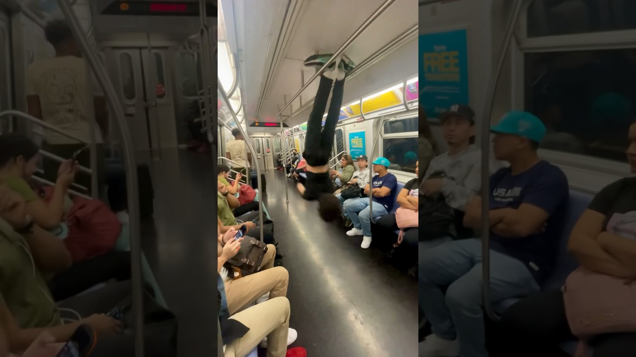 Taniec na rurze w nowojorskim metrze&hellip; #mta #trendyszorty #nowyork #rozrywka #taniec #subwaycreatures