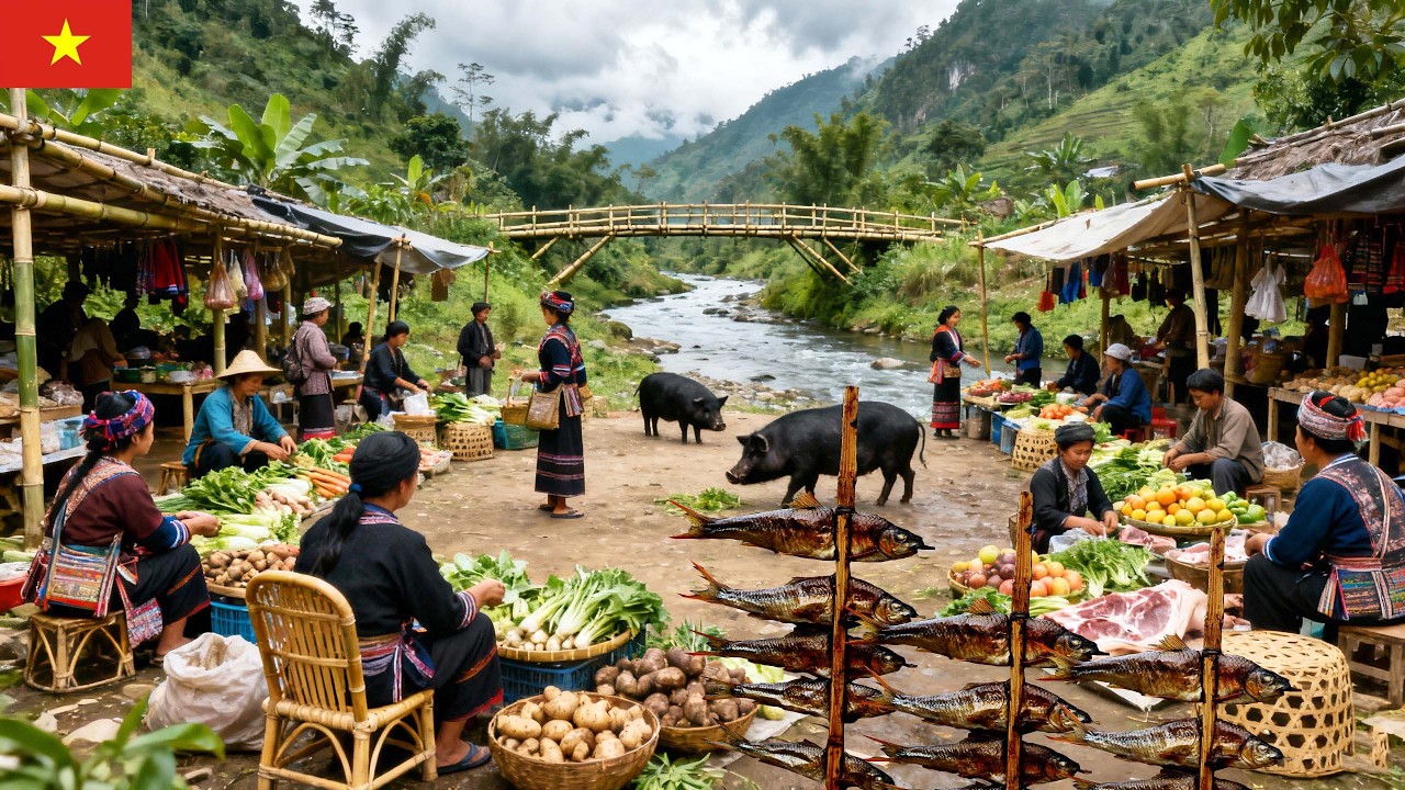 Experience the Muong Hum market, a market of the Red Dao and Ha Nhi people.