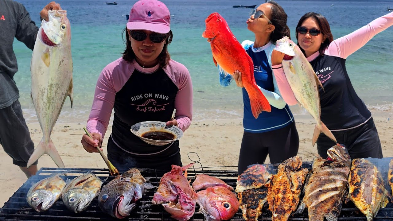 Bersama Suscriber dari Medan & Bandung menikmati ikan segar di Pantai 🥰🏝