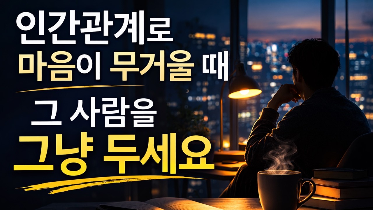 인간관계로 마음이 무거울 때, 그 사람을 그냥 두세요