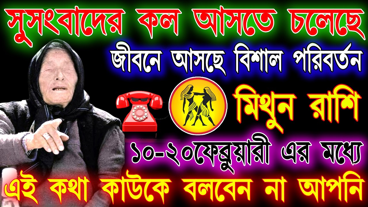 মিথুন রাশি 10 ফেব্রুয়ারি 2026 থেকে 20 ফেব্রুয়ারি এই ঘটনাগুলি ঘটবেই |Mithun Rashi february 2026|♊